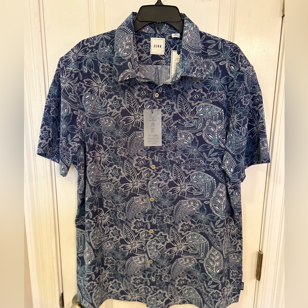 Rowm Performance Floral Tile Shirt